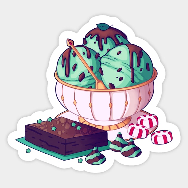 Mint Chocolate Snacks Sticker by MidnightTeashop